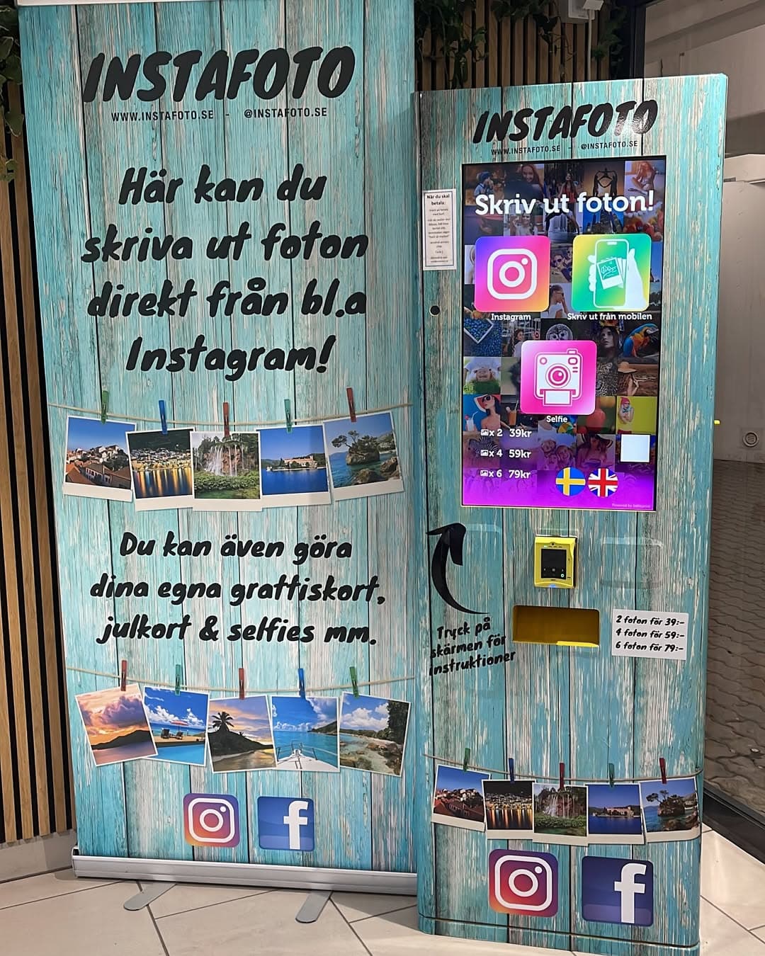 Instafoto fotomaskin i Etage Köpcenter, Trollhättan